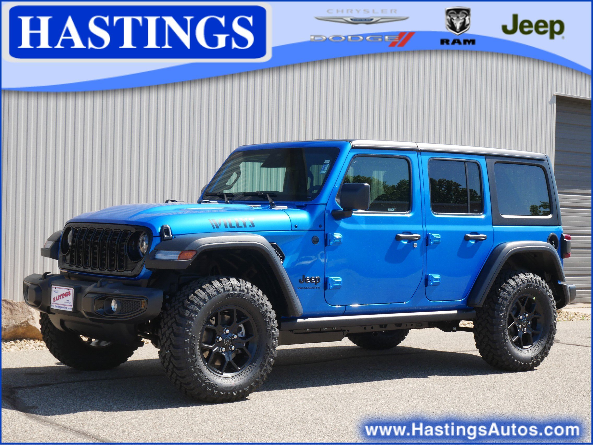 New 2026 Hydro Blue Pearl-Coat Exterior Paint Jeep Willys image 1