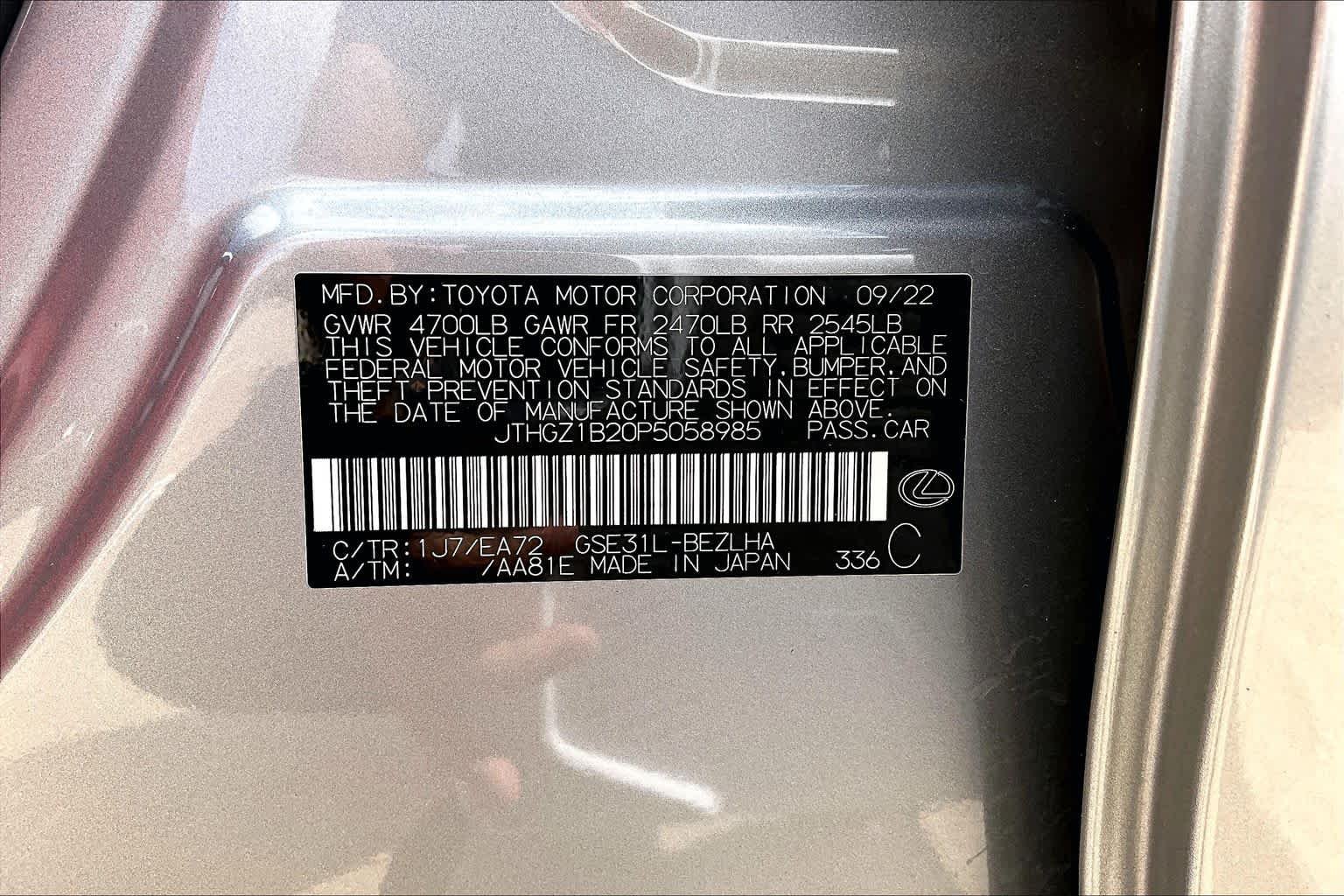 Certified Used 2023 Atomic Silver Lexus F SPORT image 36