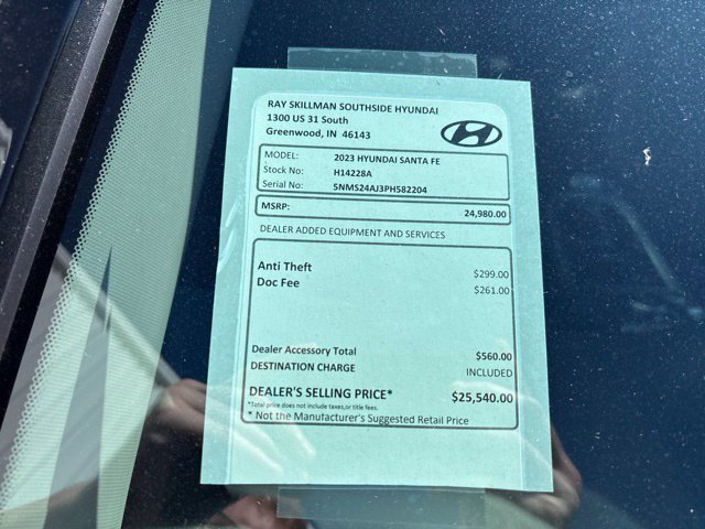 Used 2023 Portofino Gray Hyundai SEL image 2