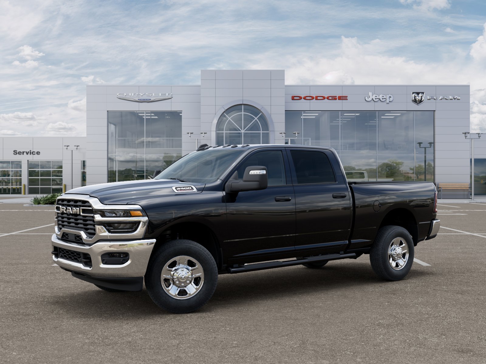 New 2026 Diamond Black Crystal Pearl-Coat Exterior Paint RAM Tradesman image 30