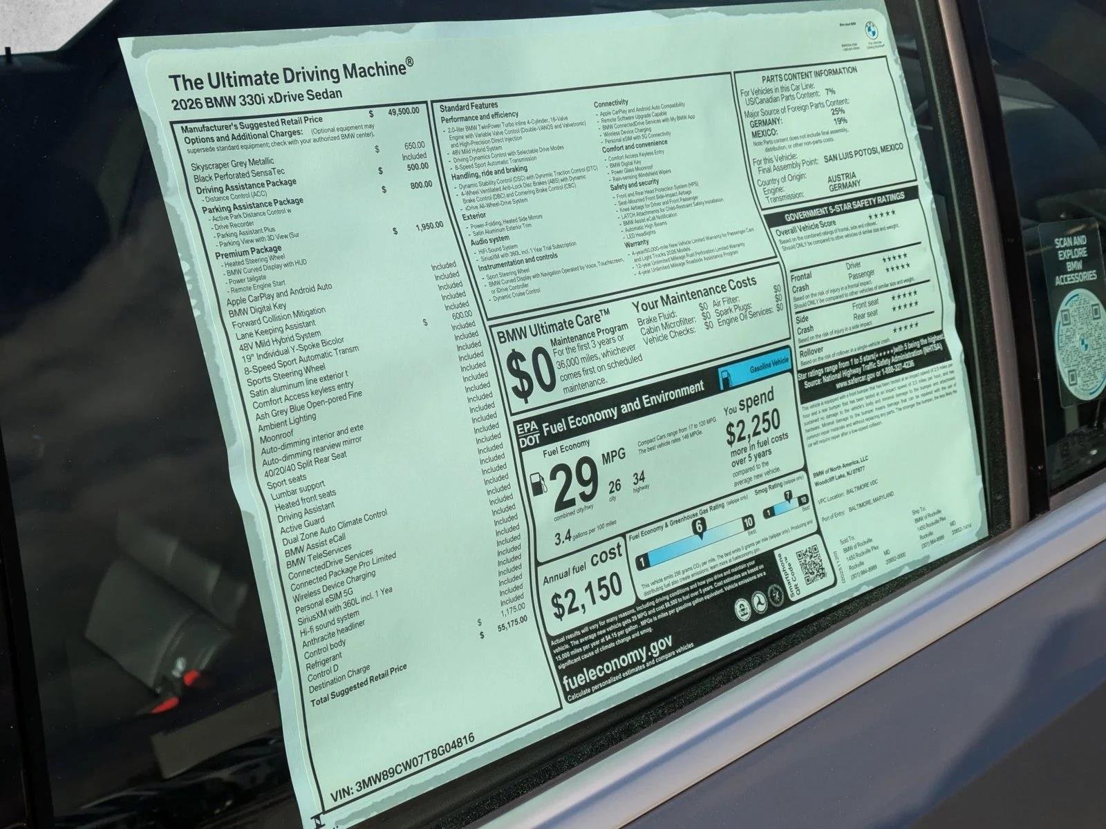 Used 2026 Skyscraper Grey Metallic BMW 330i NA xDrive image 19