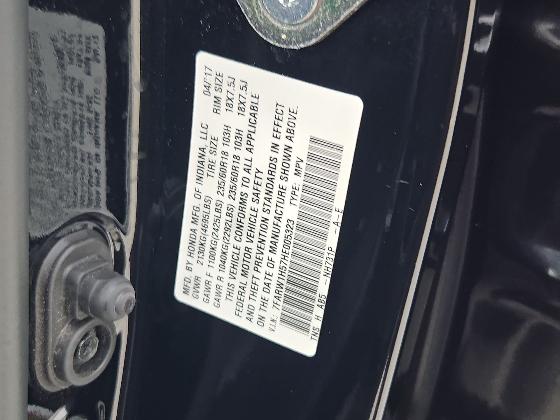 Used 2017 Crystal Black Pearl Honda EX image 33