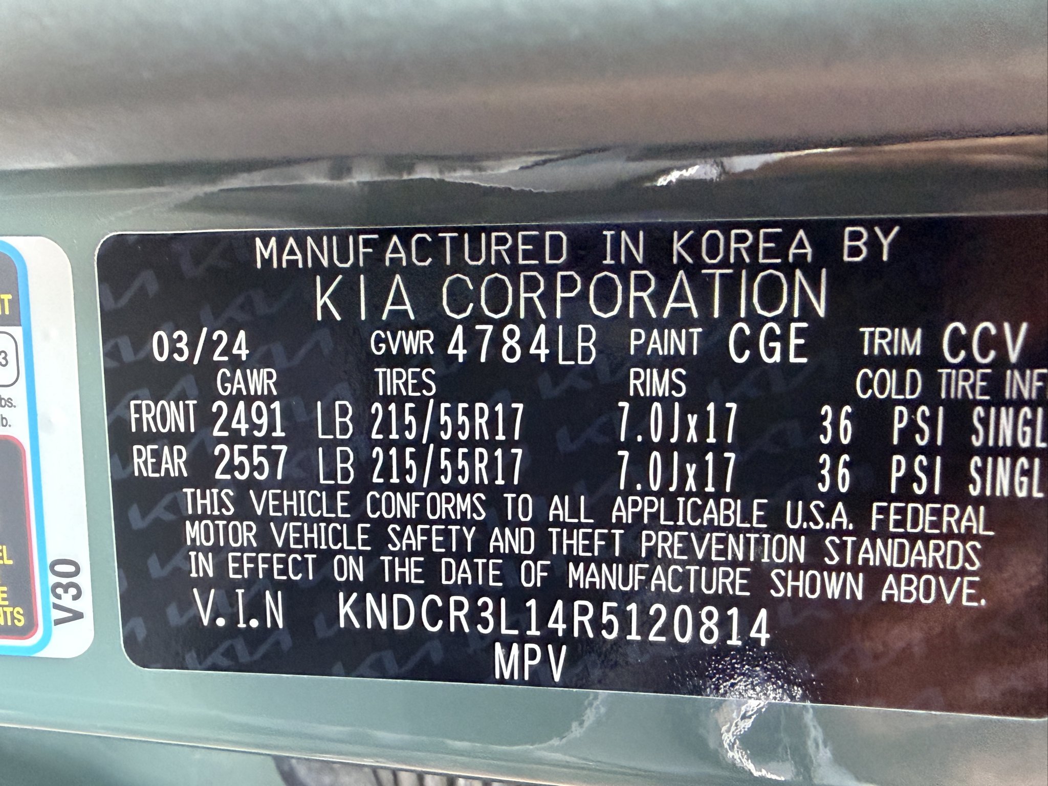 Used 2024 Cityscape Green Kia Wind image 35