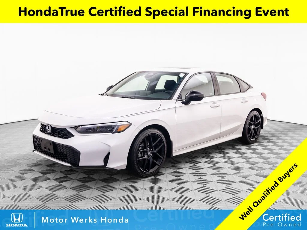 Certified Used 2025 White Honda Sport image 1