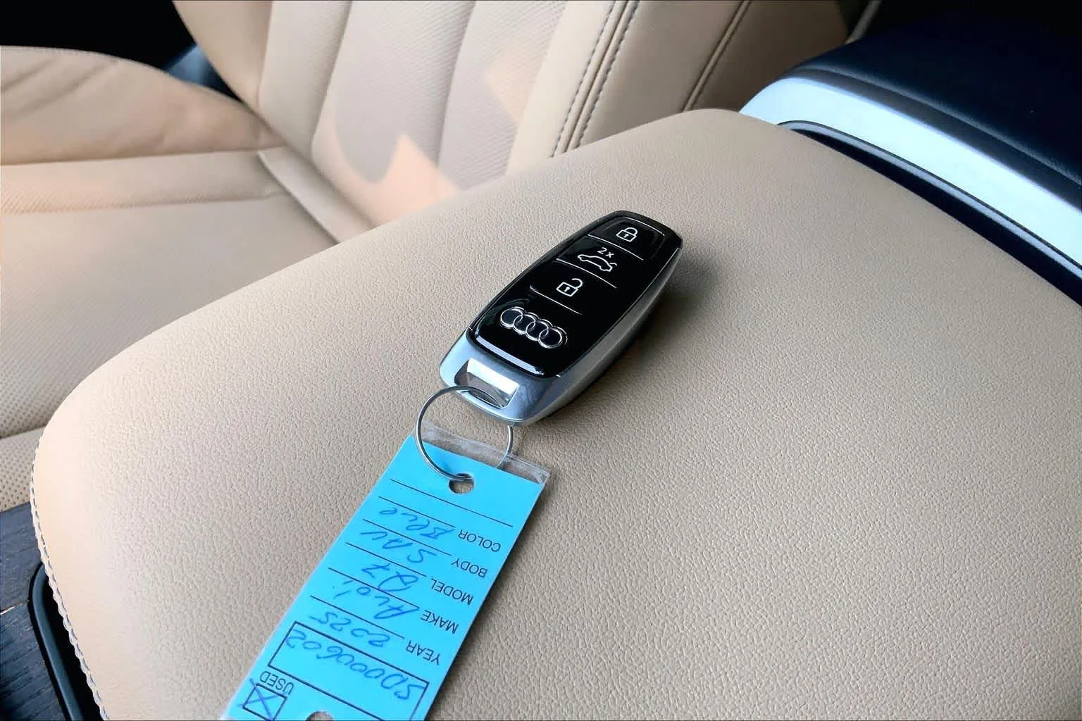 Used 2025 Waitomo Blue Metallic Audi Premium Plus image 14