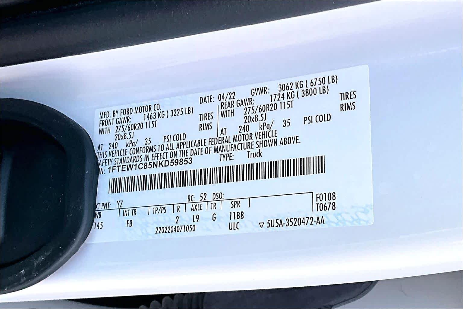 Used 2022 Oxford White Ford XLT image 36