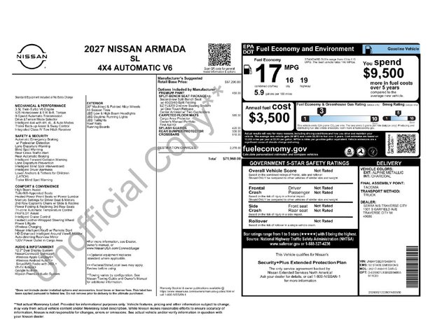 2027 Nissan Armada SL