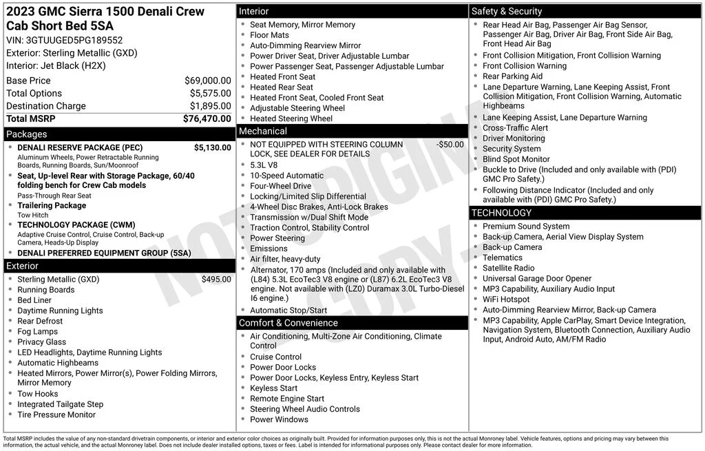 Used 2023 Silver GMC Denali image 2