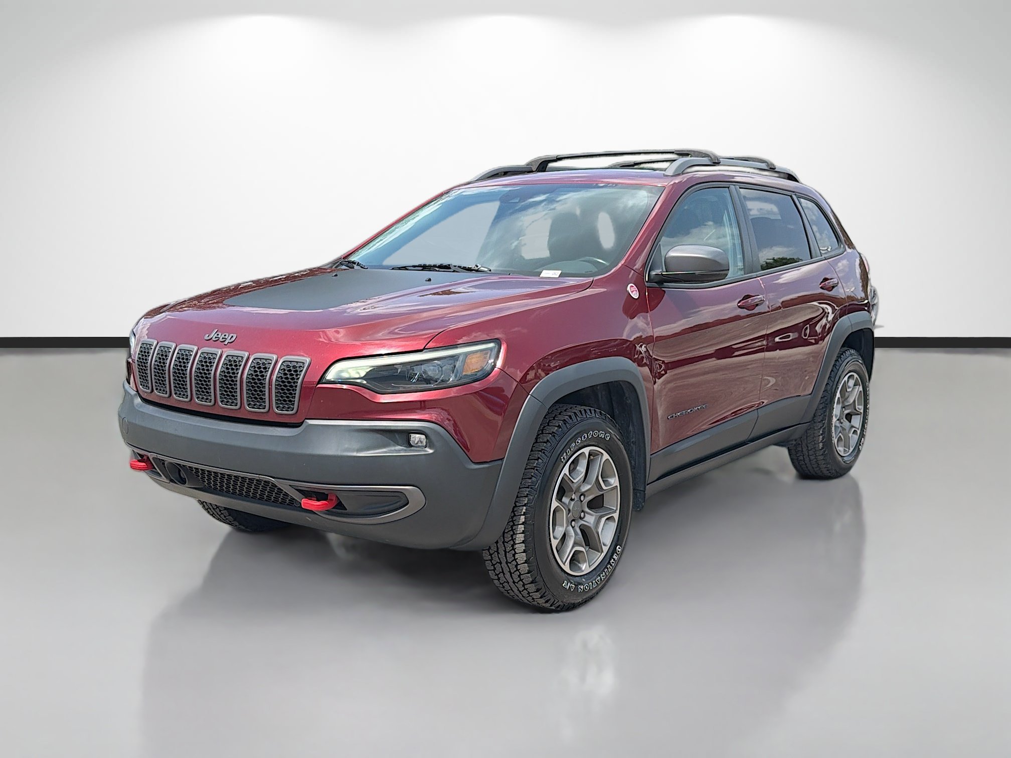 Used 2021 Velvet Red Pearlcoat Jeep Trailhawk image 7