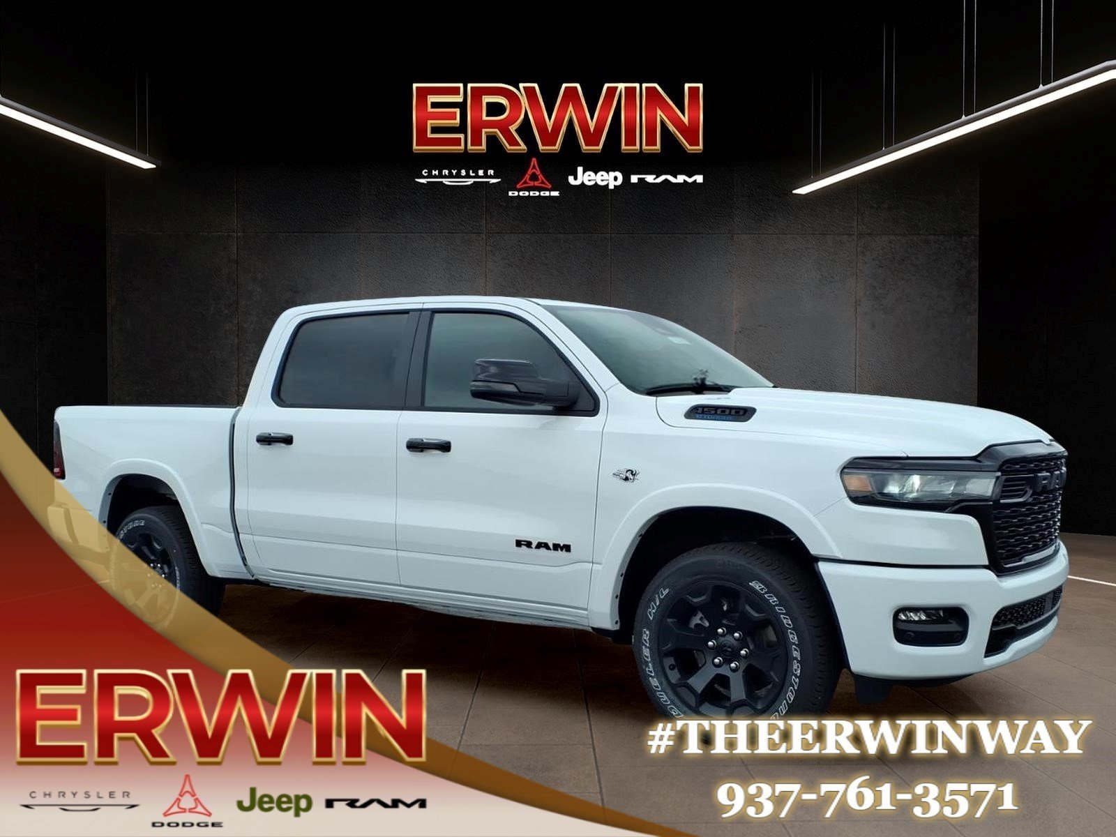 New 2026 Bright White Clear-Coat Exterior Paint RAM Big Horn image 1