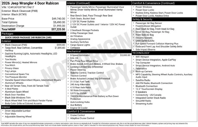 Used 2026 Black Jeep Rubicon image 35