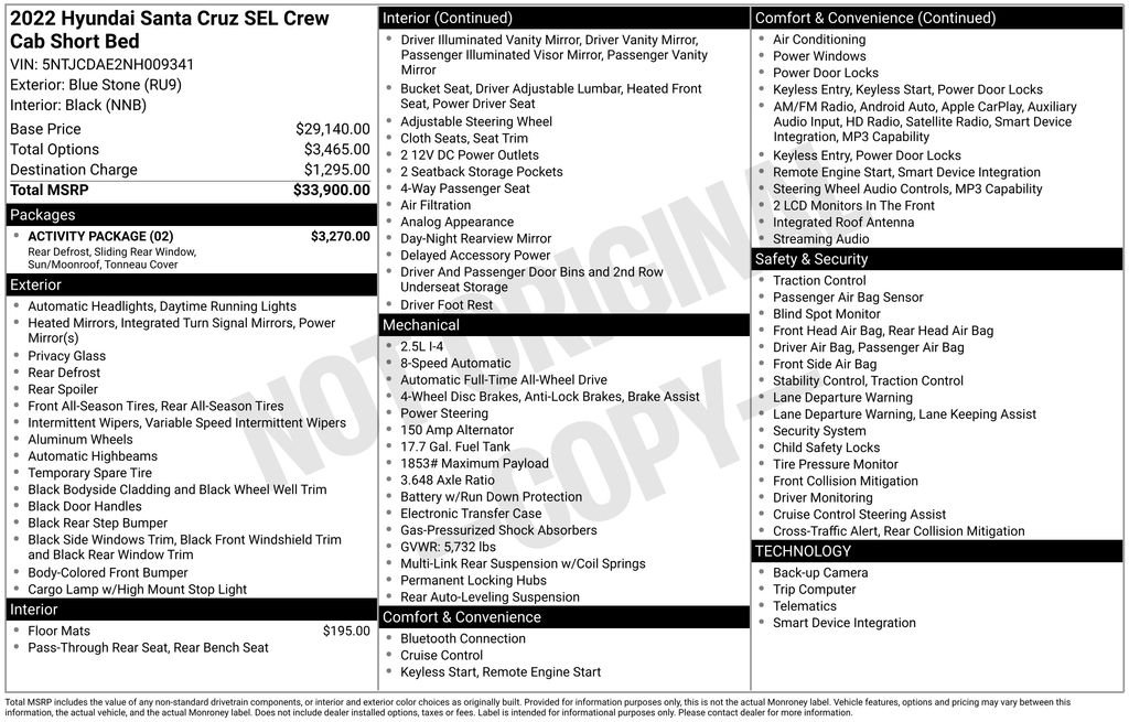 2022 Hyundai Santa Cruz SEL 2.5 AWD's photo