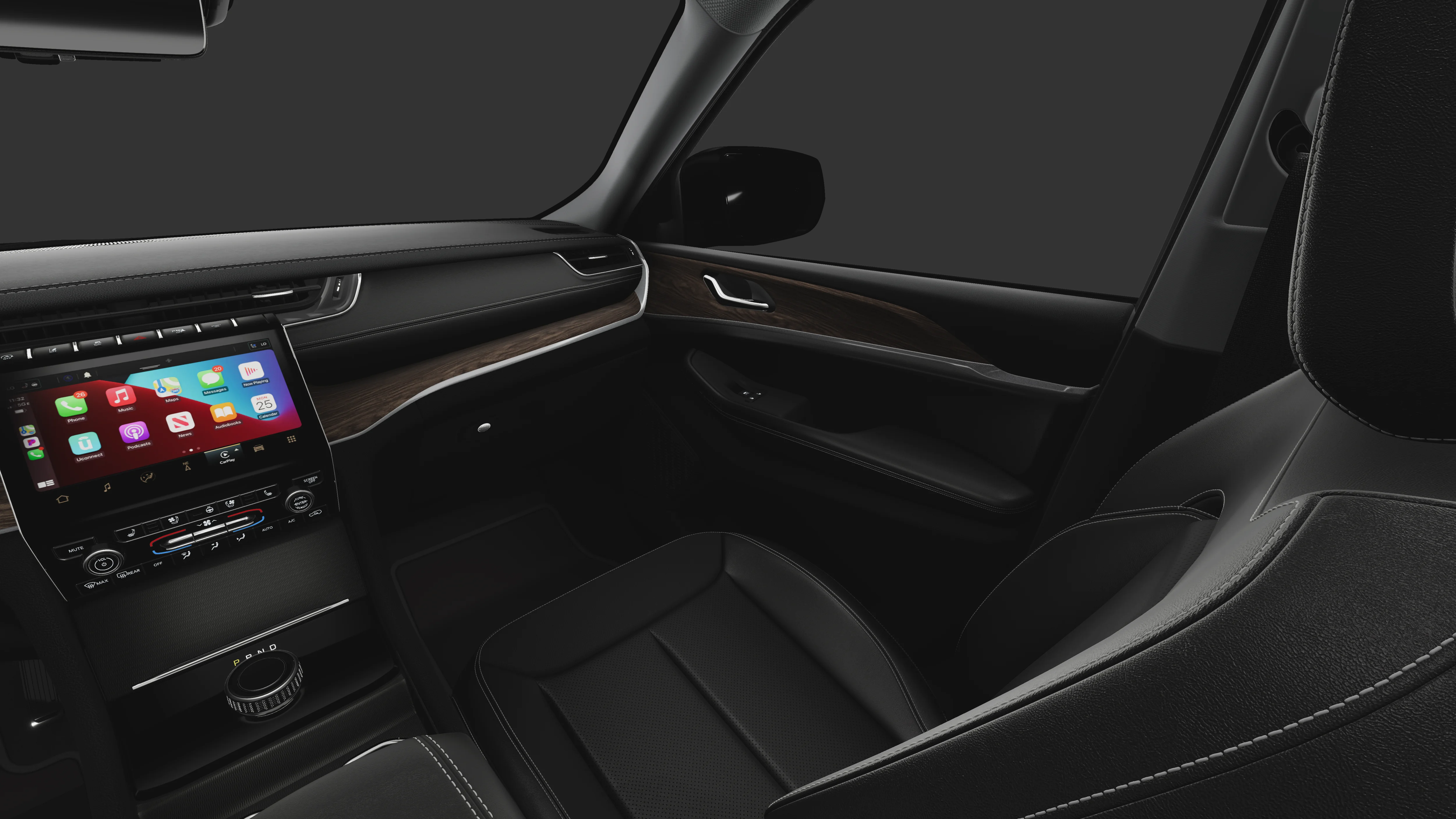 New 2025 Diamond Black Crystal Pearl-Coat Exterior Paint Jeep Limited image 7