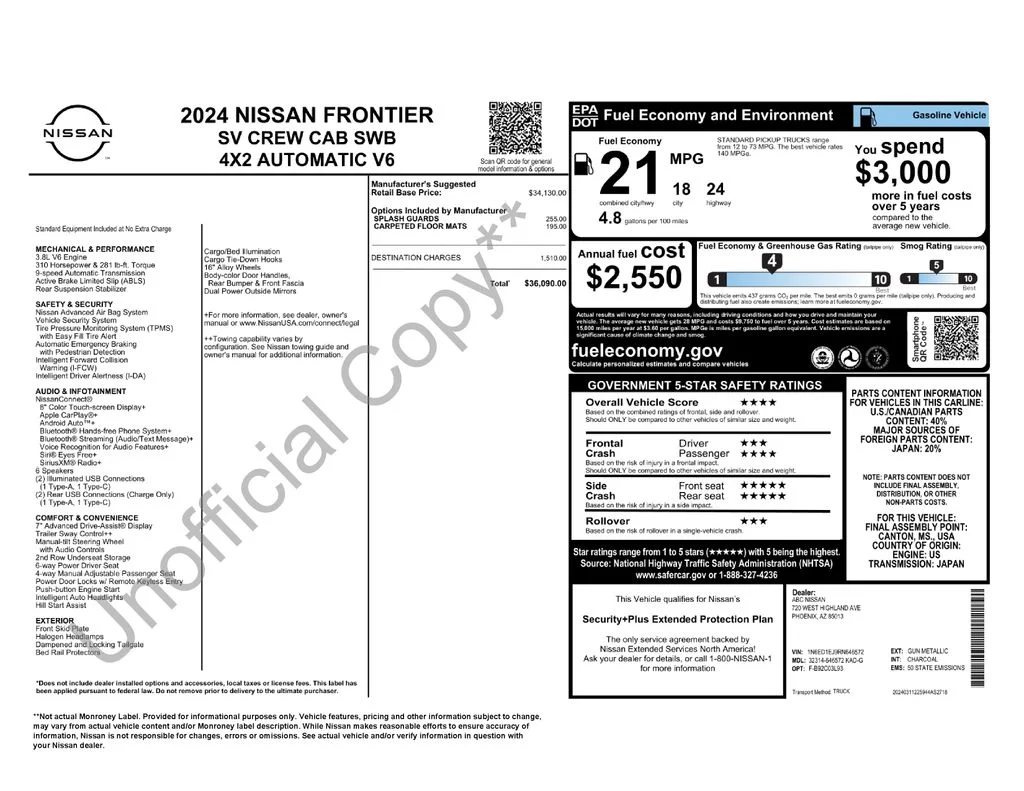 Used 2024 Gray Nissan SV image 10
