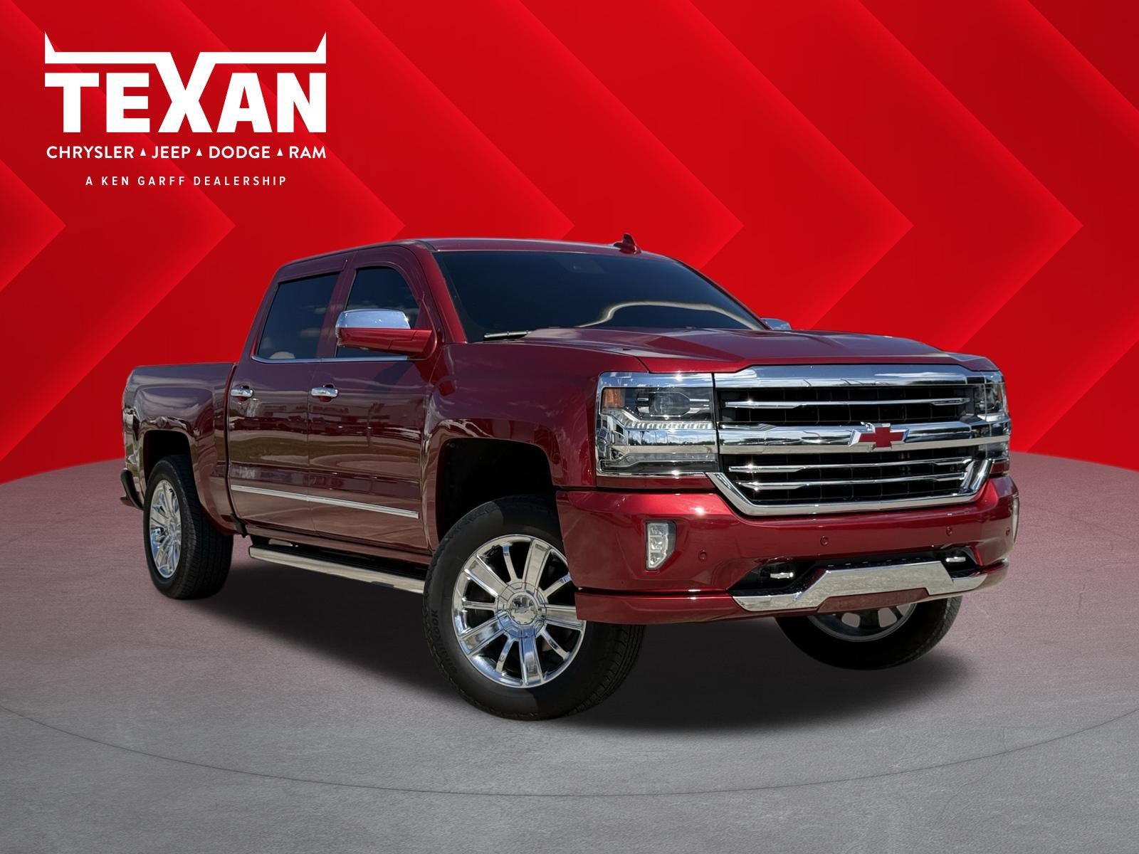 Used 2018 Cajun Red Tintcoat Chevrolet High Country image 1