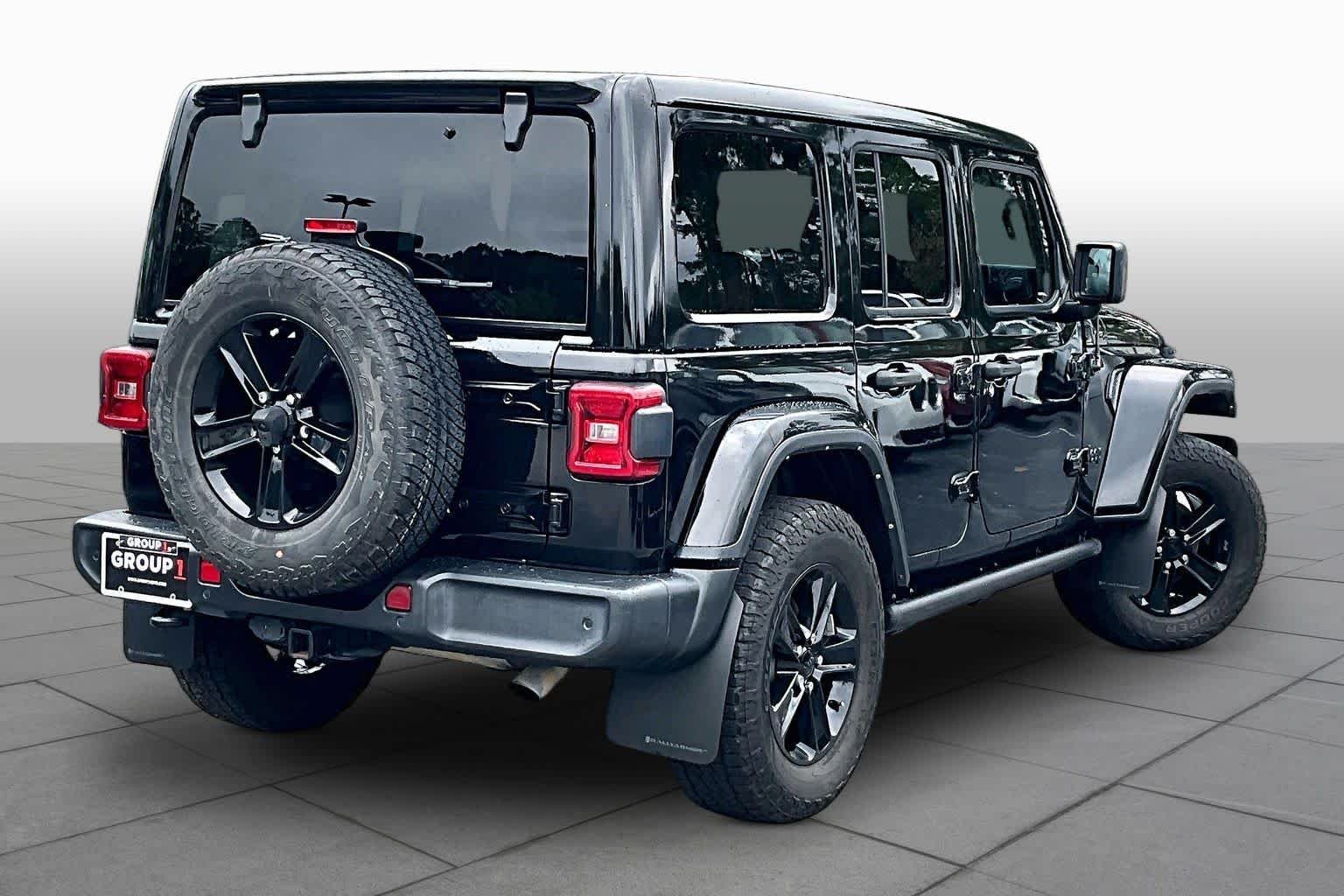 Used 2021 Black Clearcoat Jeep Unlimited Sahara Altitude image 12