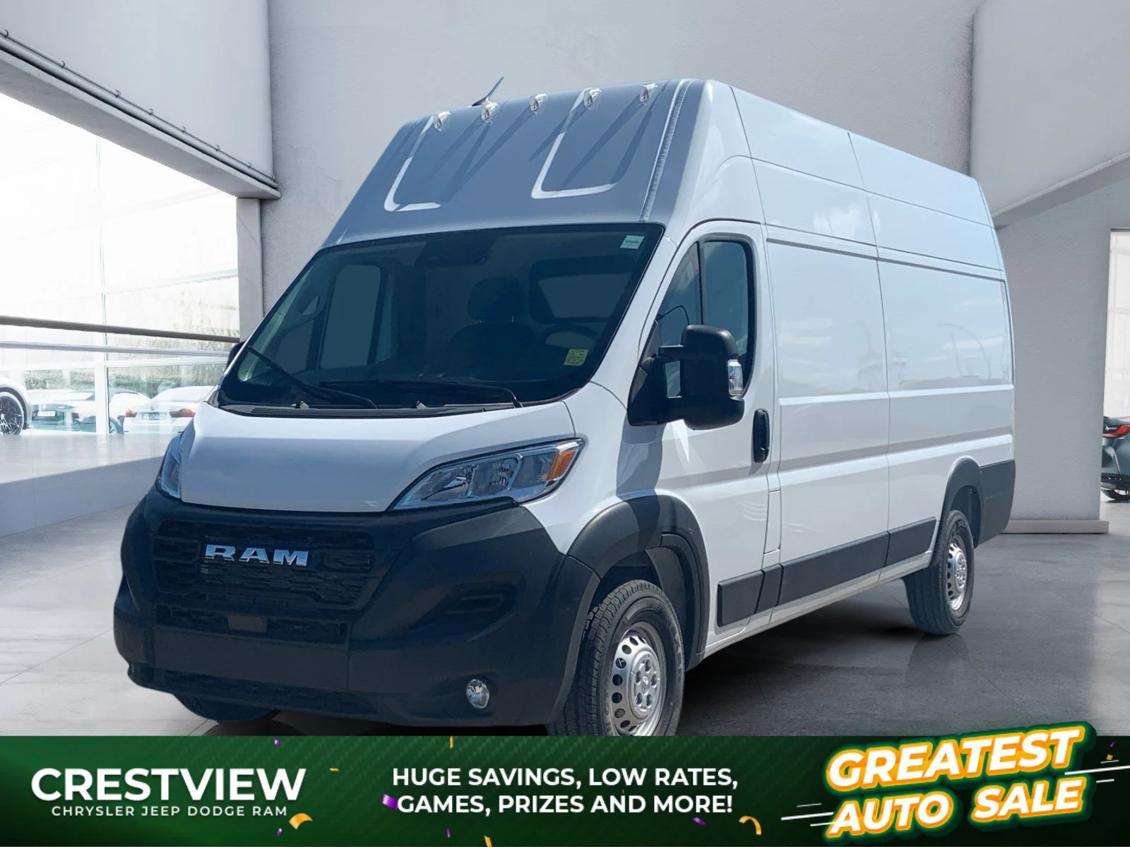New 2026 Bright White Ram Tradesman * - Super High Roof - Cargo Partition - Adaptive Cruise - Remote Start & More! image 1