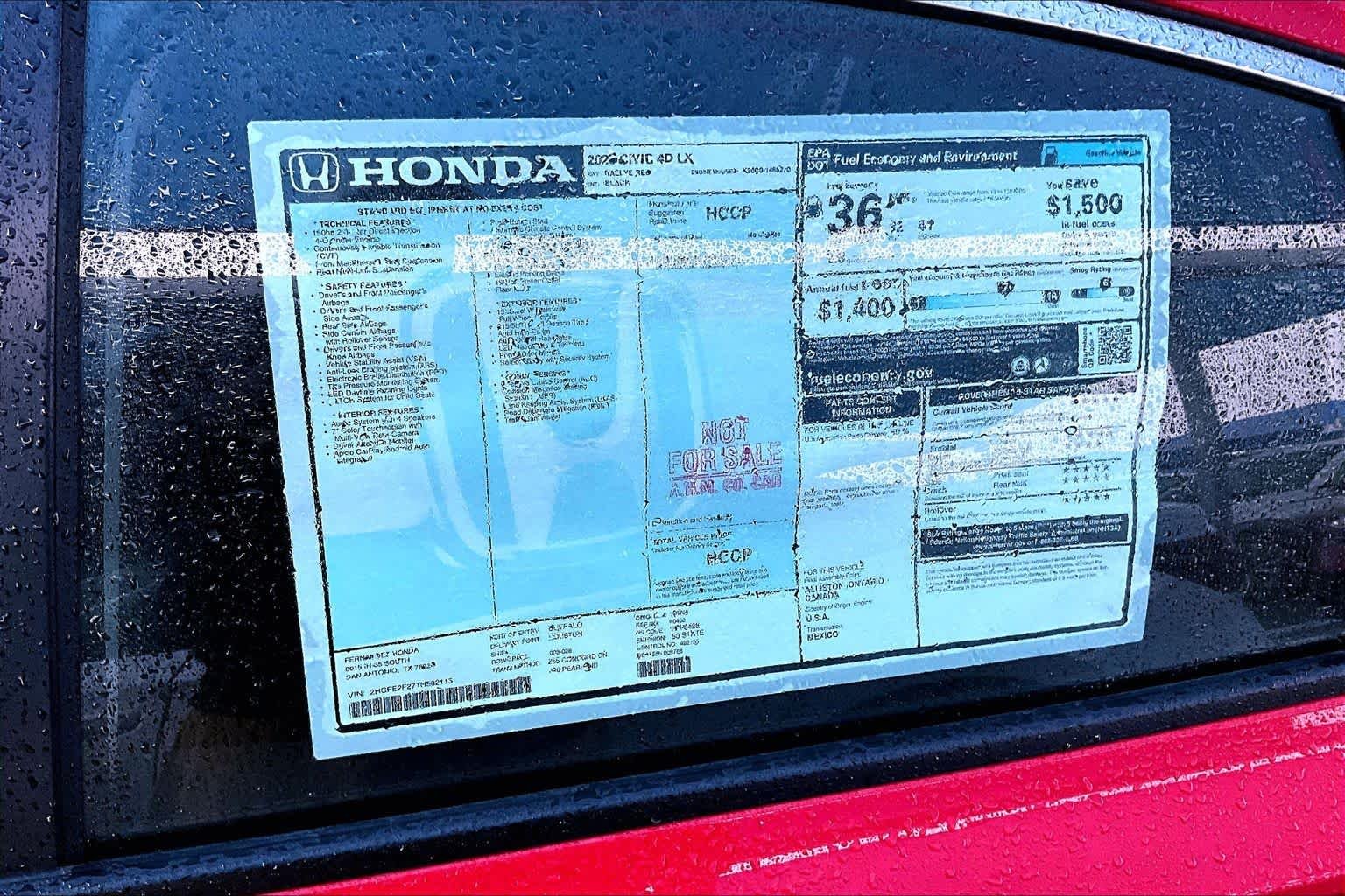 New 2026 Rallye Red Honda LX image 18