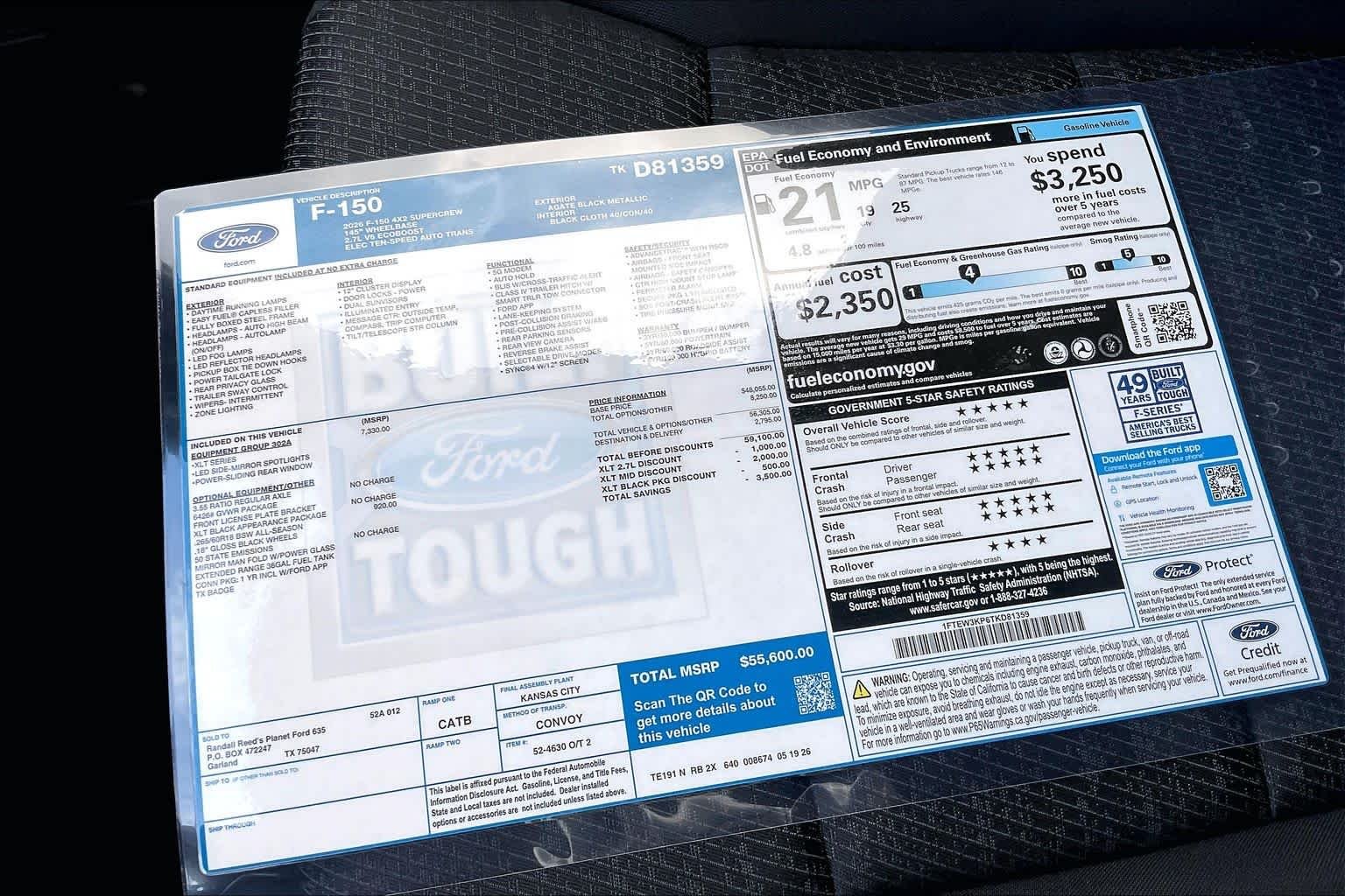 New 2026 Agate Black Metallic Ford XLT image 19