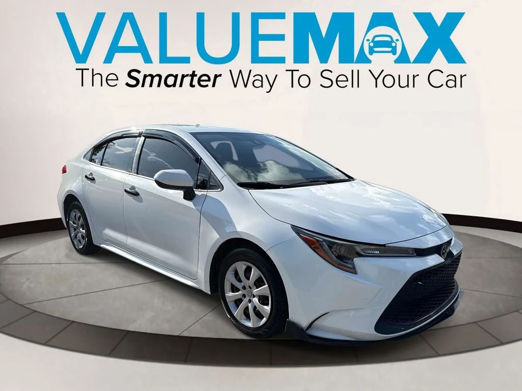 Used 2021 White Toyota LE image 1
