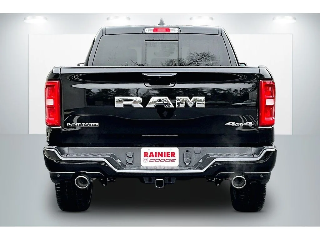 New 2026 Diamond Black Crystal Pearl-Coat Exterior Paint RAM Laramie L2 w/Adv Safety II image 4