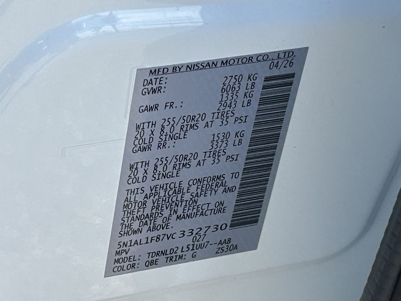 New 2027 RADIANT WHITE INFINITI LUXE image 35