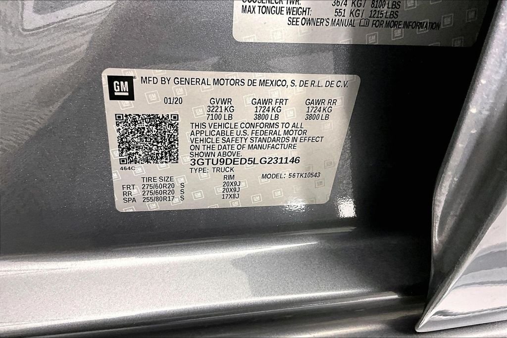 Used 2020 Gray GMC SLT image 16