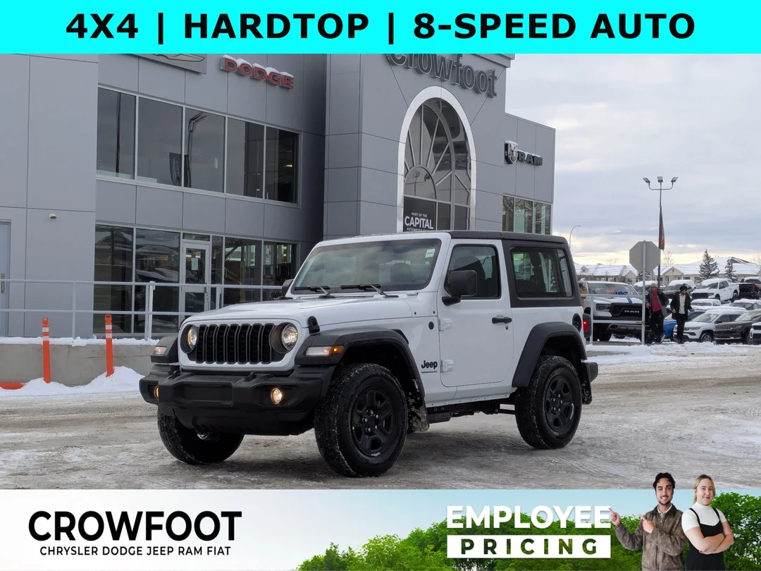 New 2026 White Jeep Sport - - 4x4 - 2.0L Turbo Engine - 12.3 Uconnect 5 Display - Black Freedom Hardtop & More! image 1