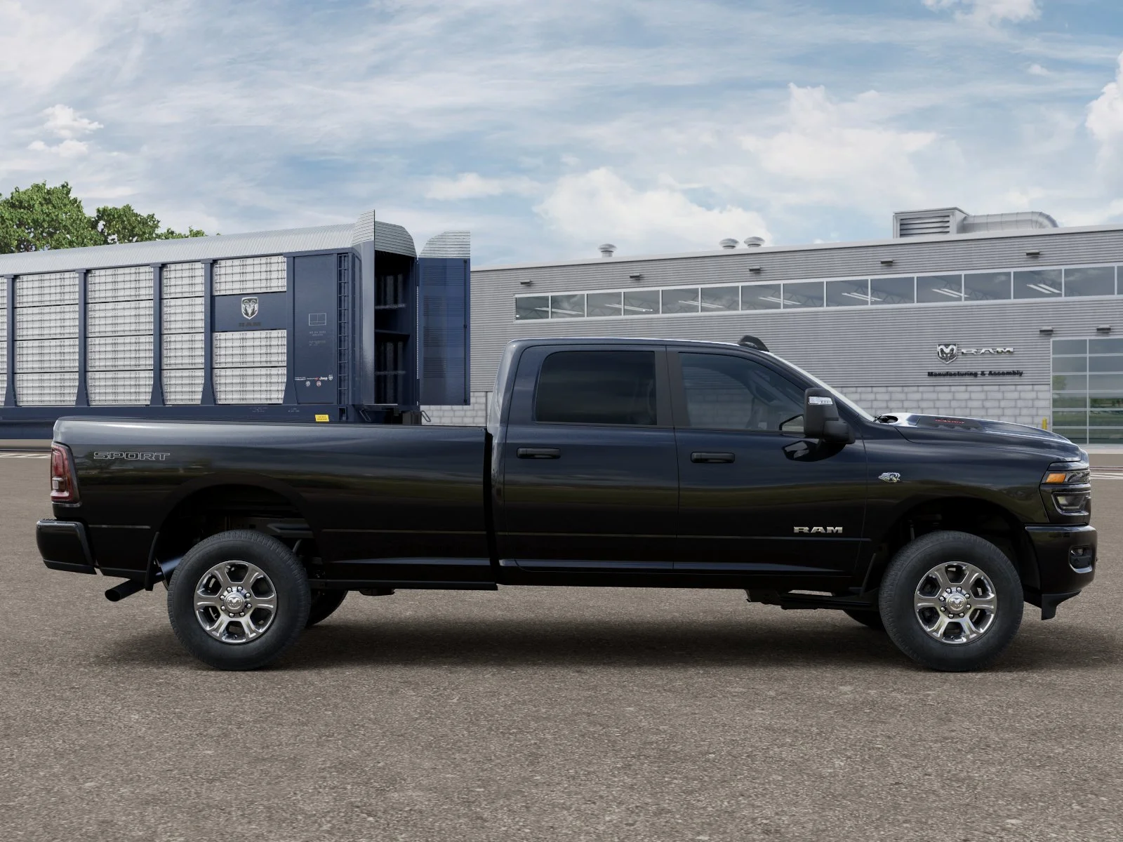 New 2027 Diamond Black Crystal Pearl-Coat Exterior Paint RAM Big Horn image 12