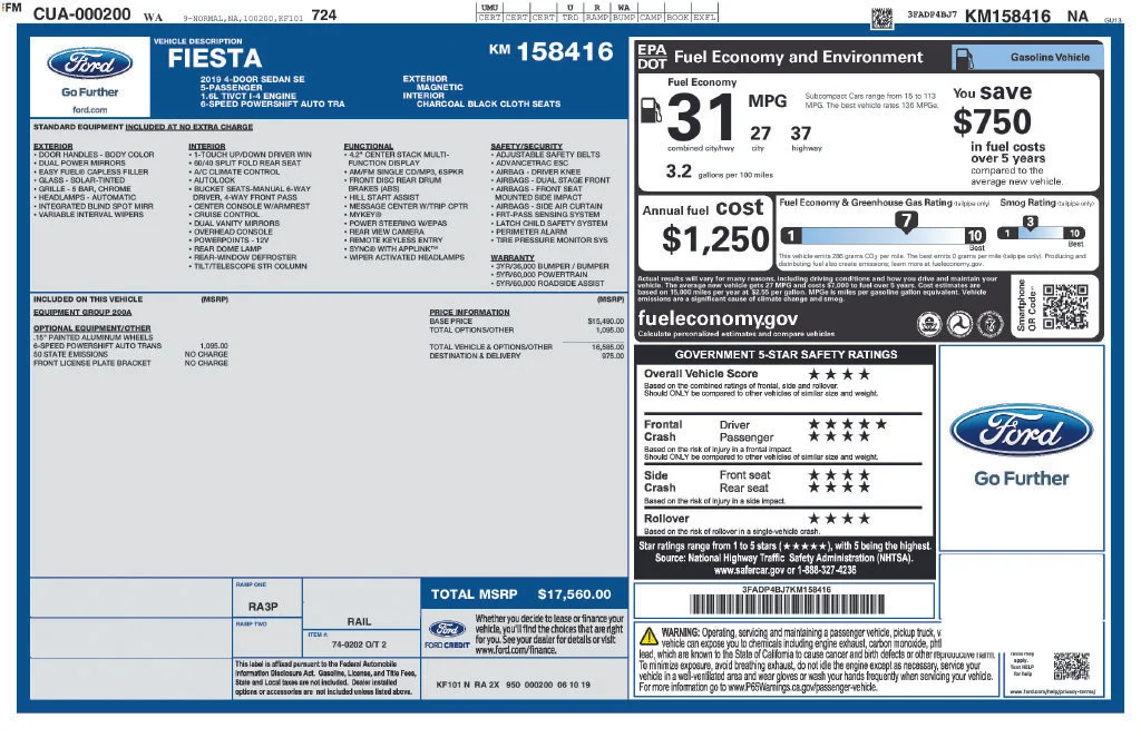 Certified Used 2019 Gray Ford SE image 13