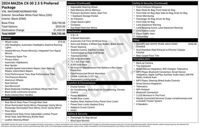 Certified Used 2024 White Mazda 2.5 S Preferred Package image 9