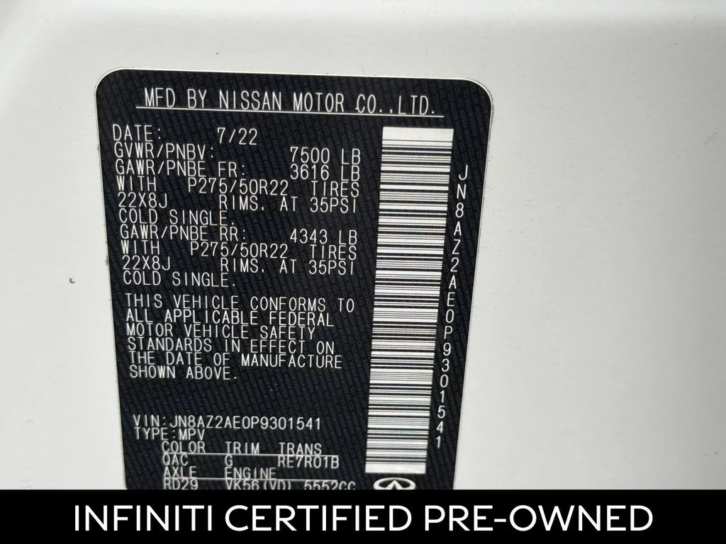 Certified Used 2023 Moonstone White INFINITI Premium Select image 29