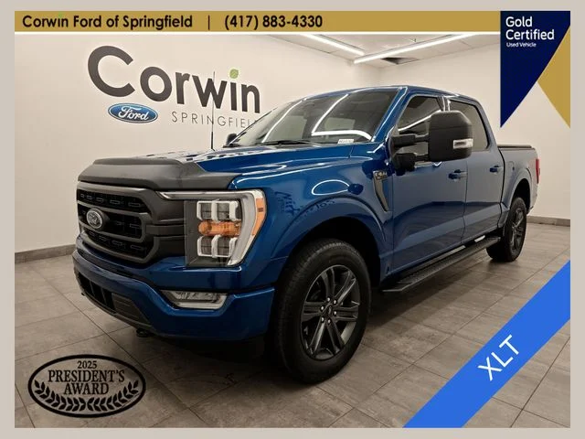 Certified Used 2023 Atlas Blue Metallic Ford XLT image 1
