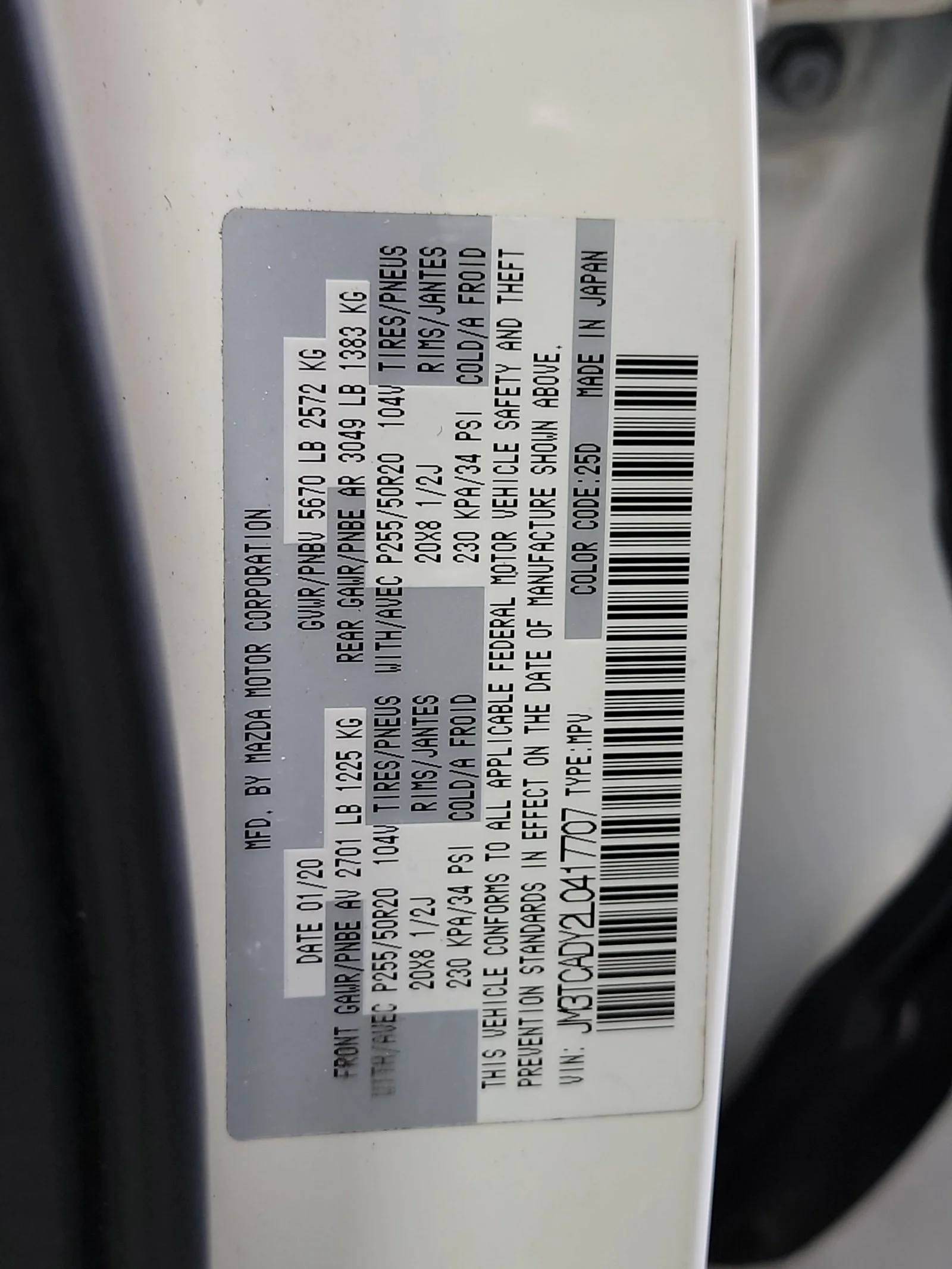 Used 2020 Snowflake White Pearl Mica Mazda Grand Touring image 32
