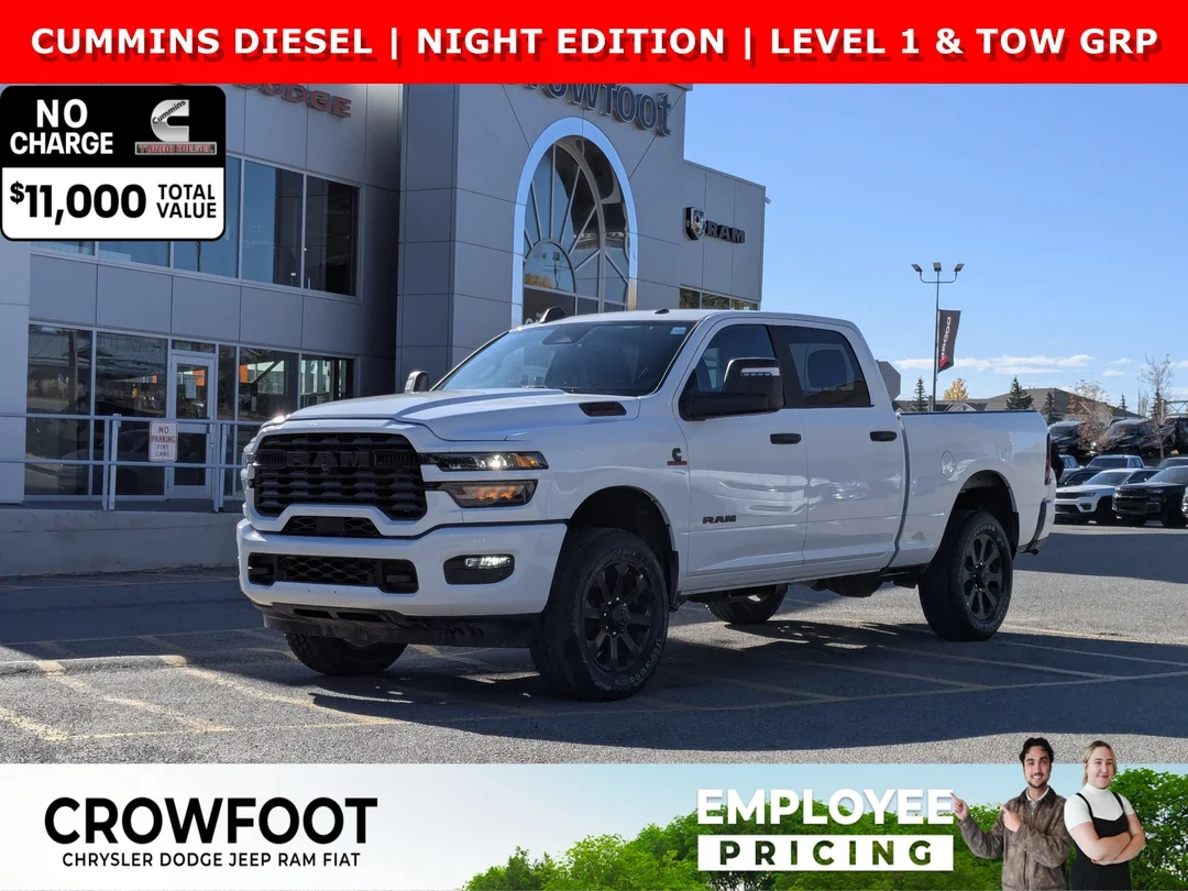 New 2026 White RAM Big Horn - - 5th W & Gooseneck Prep - Level 1 Plus Grp - Cummins HO & More! image 1