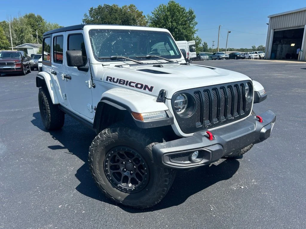 Used 2022 Bright White Clearcoat Jeep Unlimited Rubicon image 1