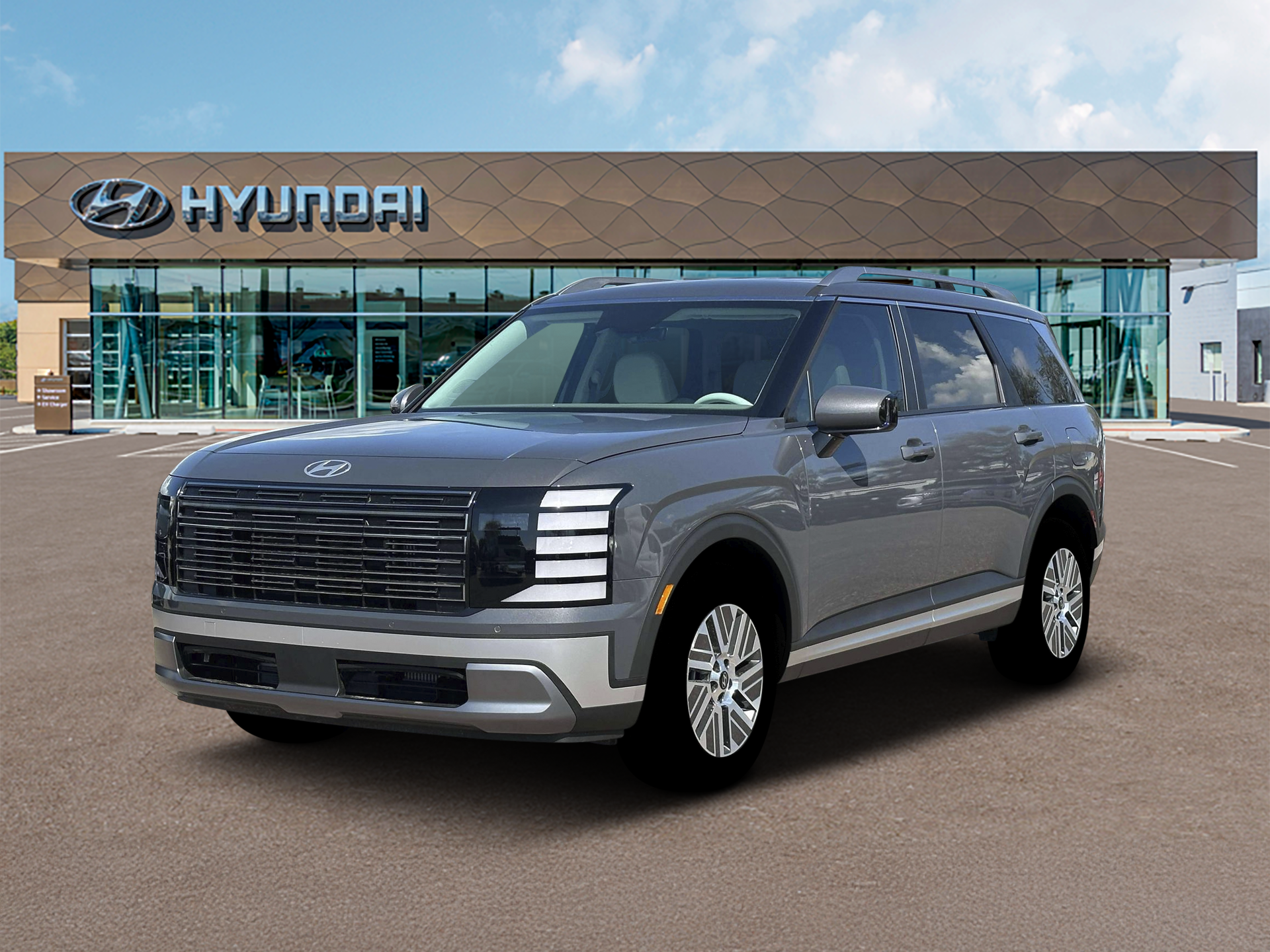 New 2026 Gray Pearl Hyundai Blue SEL image 1