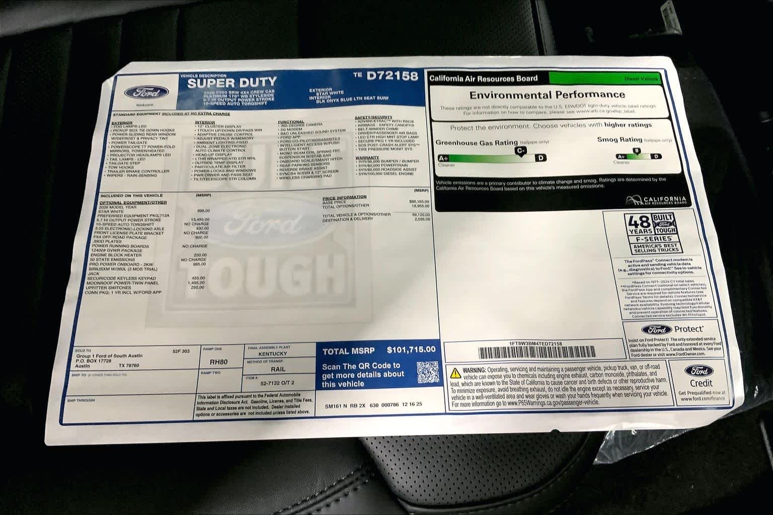 New 2026 Star White Metallic Tri-Coat Ford F-350® Platinum® image 21