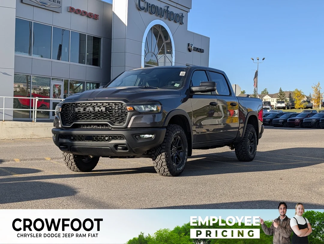 New 2026 Grey RAM Rebel - - 4x4 - All-Terrain Tires - Heated Front Seats - Trailer Brake Control & More! image 1