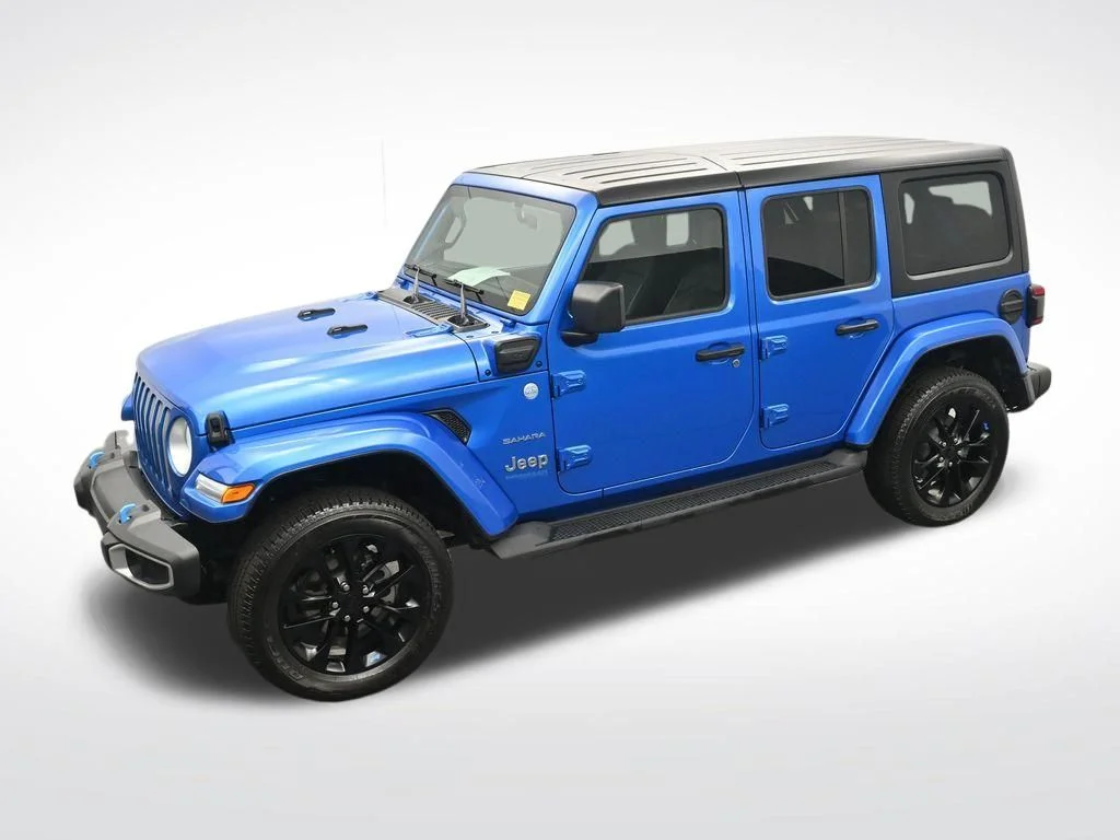 Used 2022 Blue Jeep Unlimited Sahara 4xe image 20
