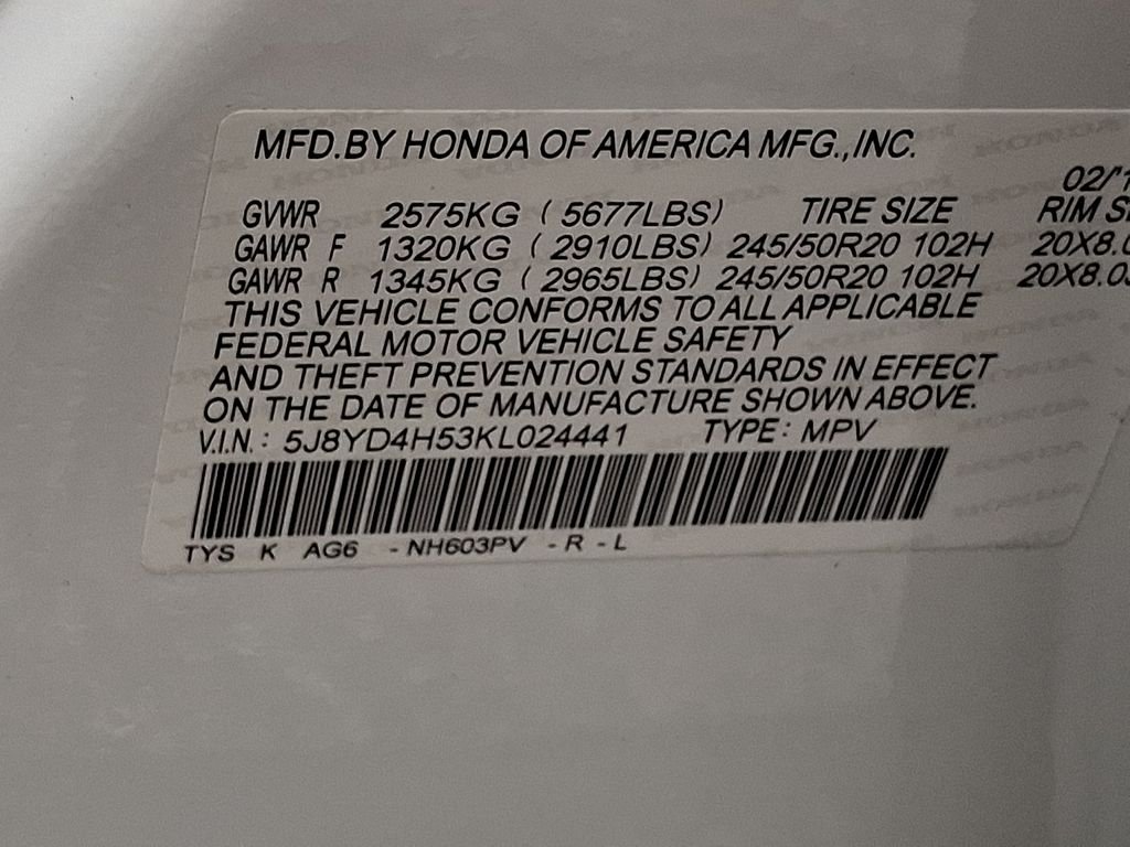 Used 2019 White Acura 3.5L Technology Package image 26