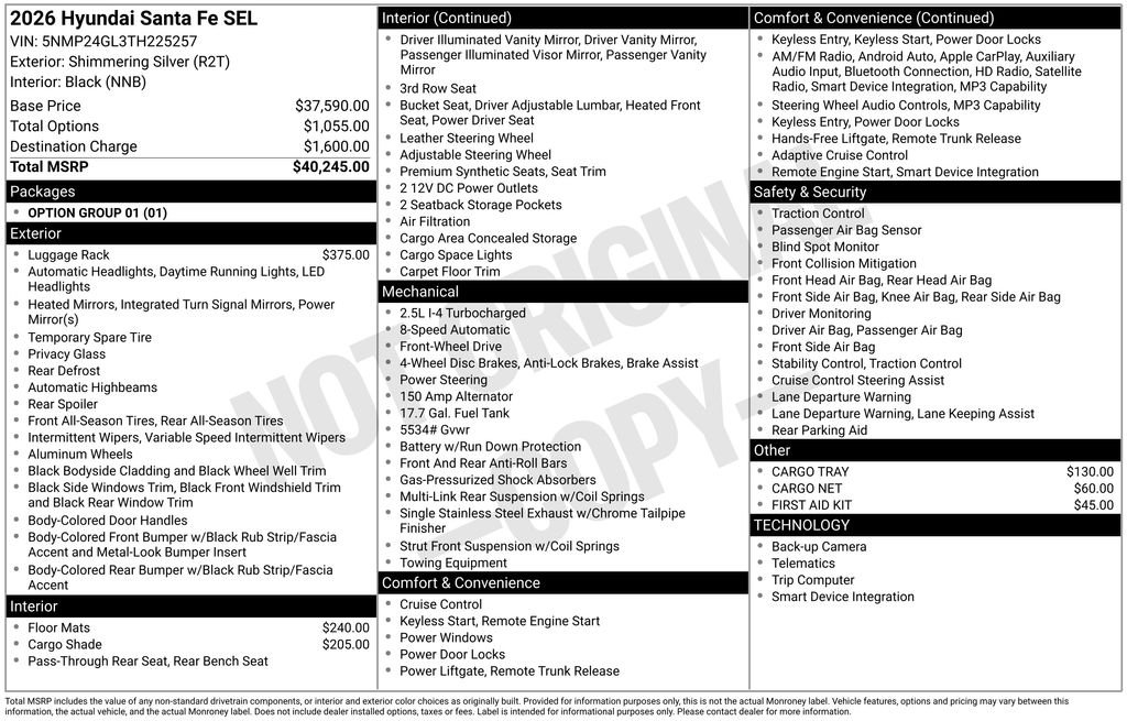 New 2026 Silver Hyundai SEL FWD image 23