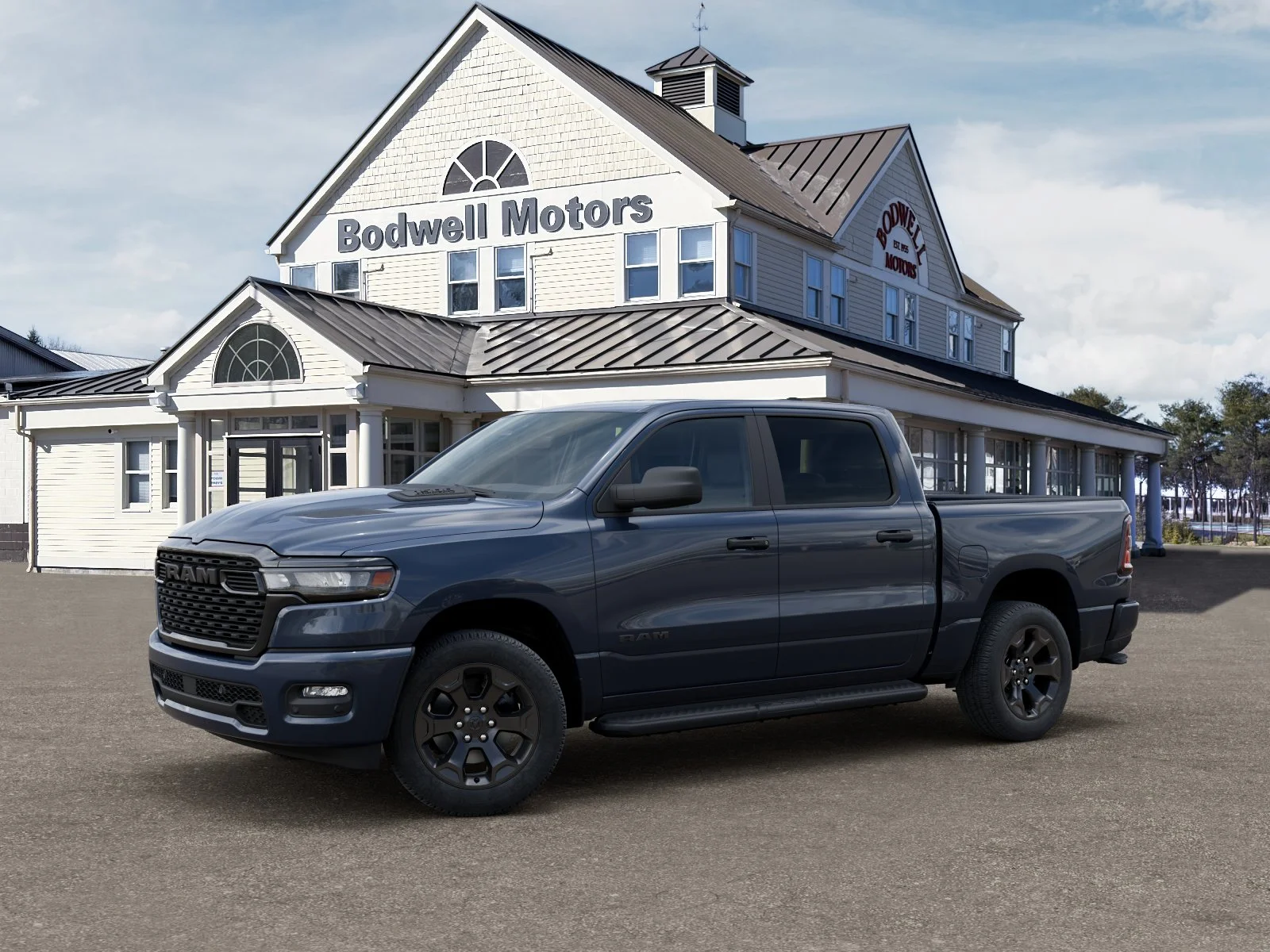 New 2026 Forged Blue Metallic Exterior Paint RAM Express Crew Cab 4x4 5