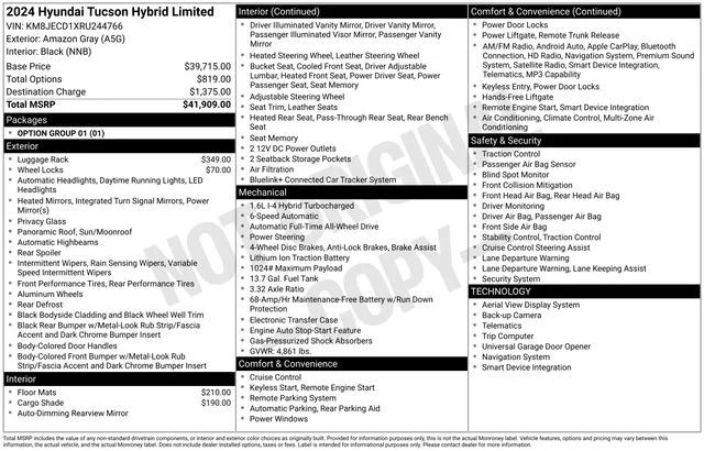 Used 2024 Gray Hyundai Limited image 37