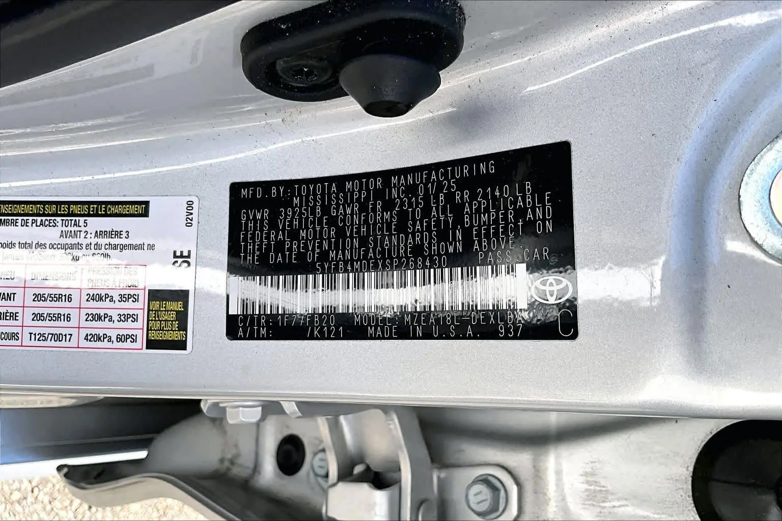 Used 2025 Classic Silver Metallic Toyota LE image 34
