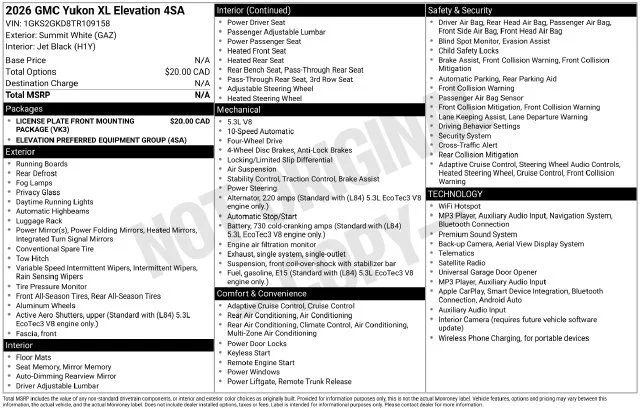 Certified Used 2026 Summit White GMC Elevation image 41