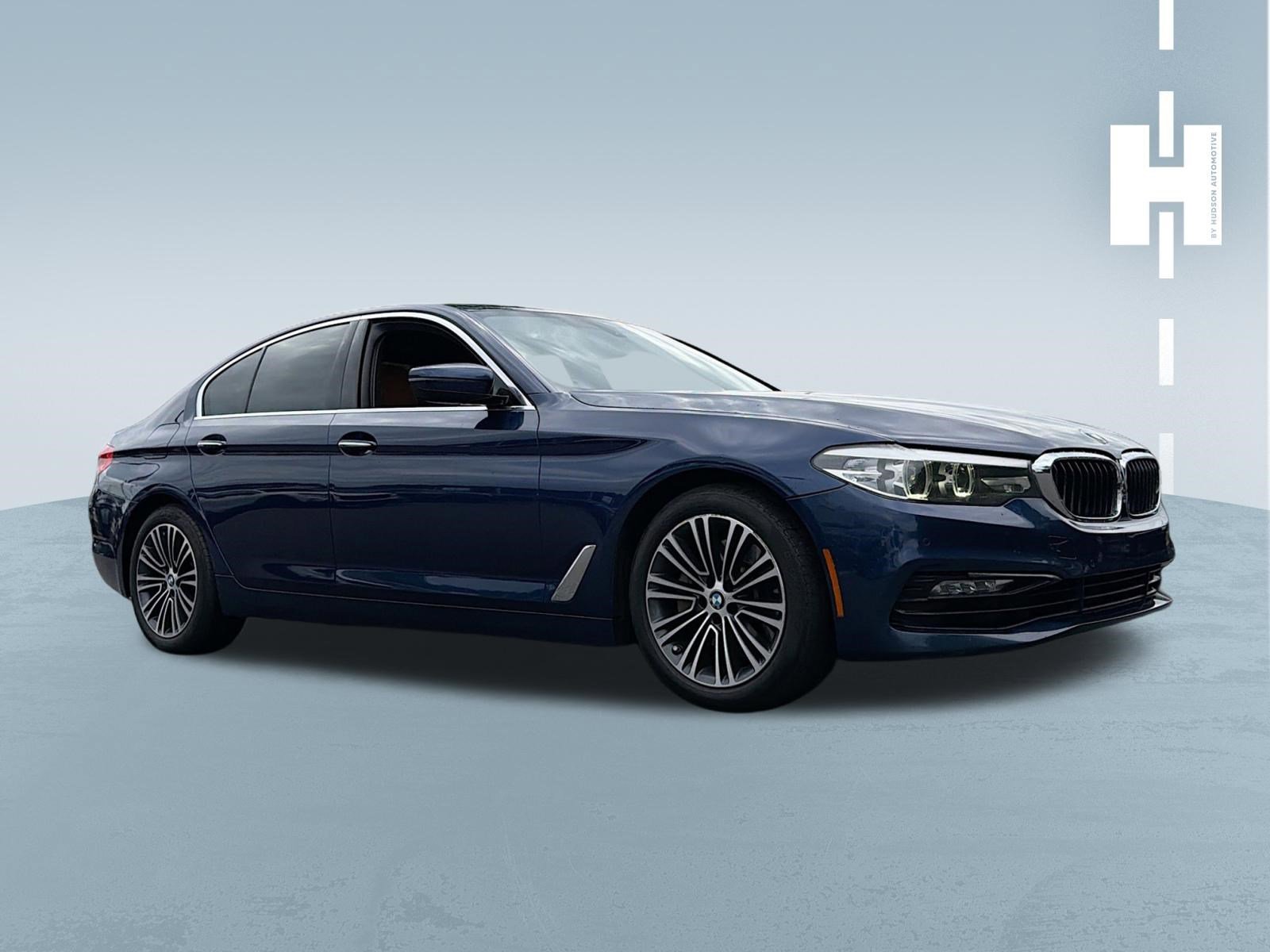 Used 2017 Mediterranean Blue Metallic BMW 530i xDrive image 1