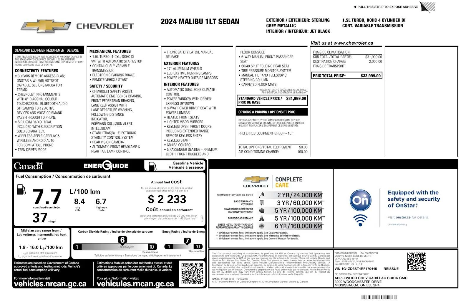 Used 2024 Sterling Gray Metallic Chevrolet LT image 2