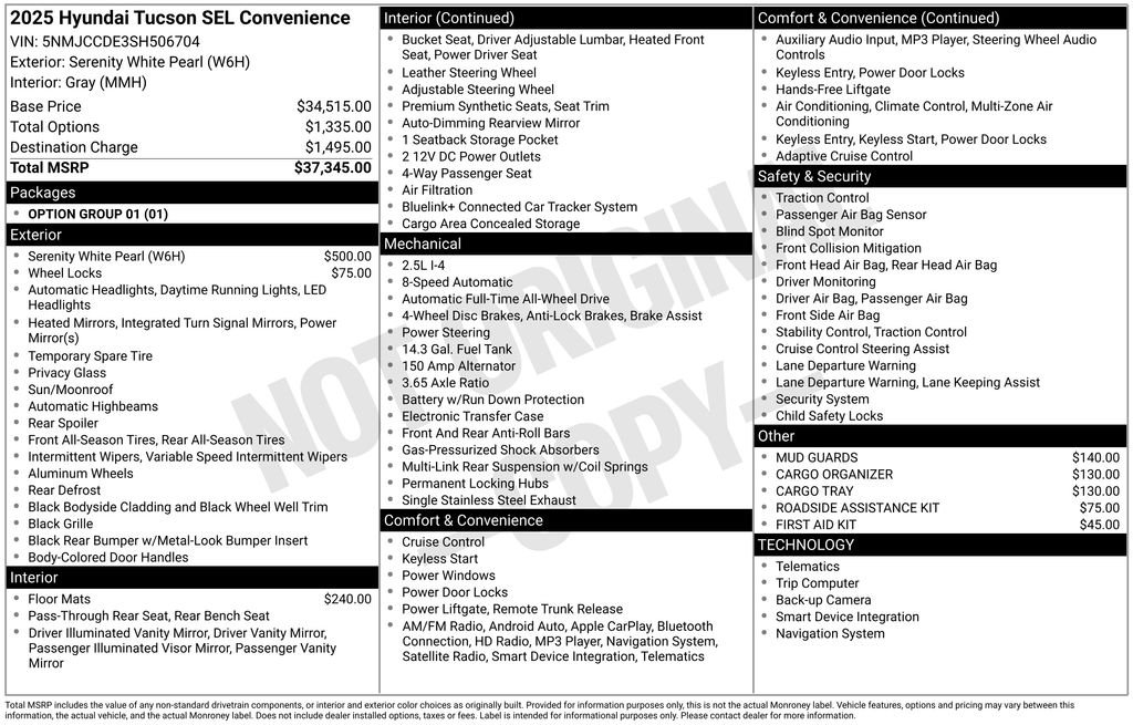 Used 2025 White Hyundai SEL Convenience image 5
