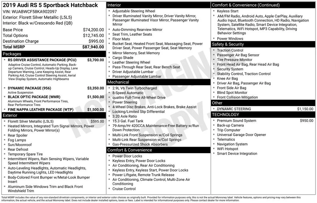 Certified Used 2019 Silver Audi 2.9T image 7